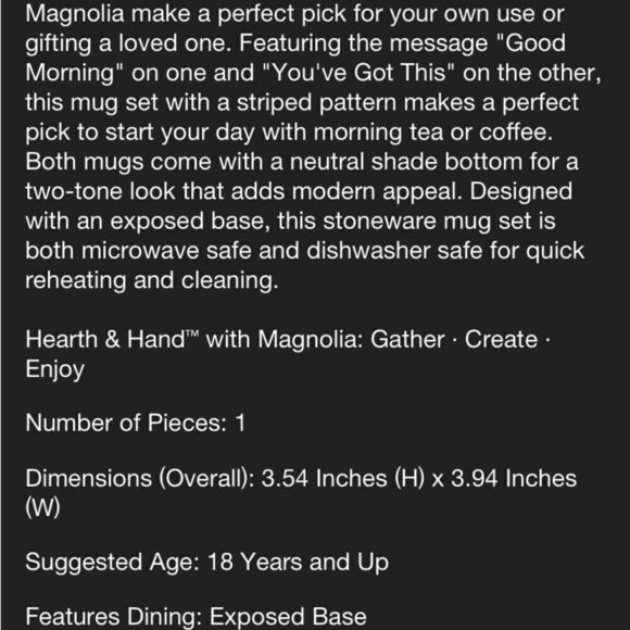 Hearth & Hand Good Morning Coffee Mug/Cup - Picture 6 of 6